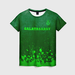 Футболка женская Galatasaray - green gradient посередине, цвет: 3D-принт