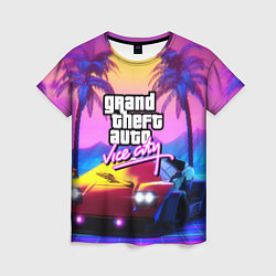 Футболка женская Vice city retro wave Lambo, цвет: 3D-принт