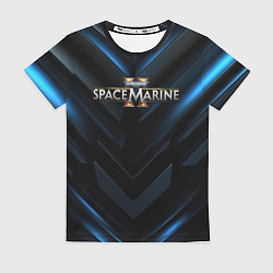 Футболка женская Warhammer 40000 space marine 2 лого, цвет: 3D-принт