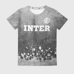 Футболка женская Inter - grey gradient посередине, цвет: 3D-принт