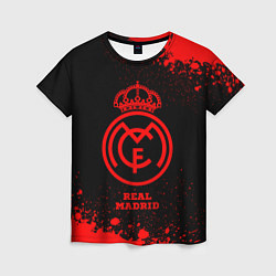 Футболка женская Real Madrid - red gradient, цвет: 3D-принт