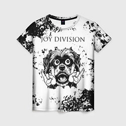 Футболка женская Joy Division - рок пес, цвет: 3D-принт