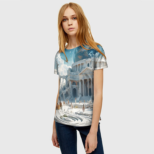 Женская футболка Фантастическая античность / 3D-принт – фото 3