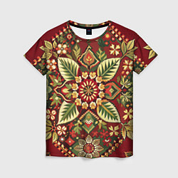 Женская футболка Стиль советского ковра узоры и орнамент