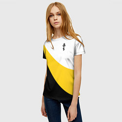 Футболка женская Сокрушу пред ним врагов его малый черный крест Ник, цвет: 3D-принт — фото 2