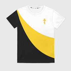 Футболка женская Сокрушу пред ним врагов его малый желтый крест Ник, цвет: 3D-принт