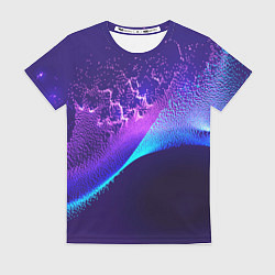Женская футболка Неоновые краски всплеск