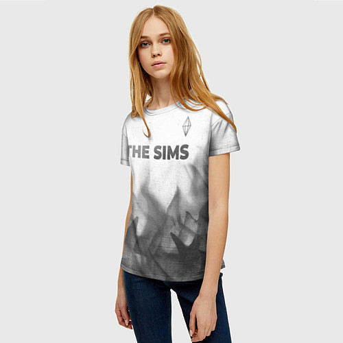 Женская футболка The Sims - white gradient посередине / 3D-принт – фото 3