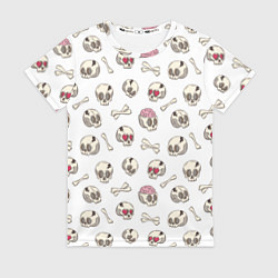 Футболка женская Черепки, цвет: 3D-принт