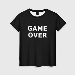 Футболка женская Game over white logo, цвет: 3D-принт