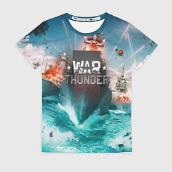 Футболка женская Wartunder корабль авианосец, цвет: 3D-принт