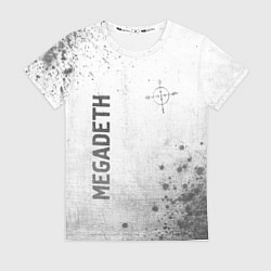 Футболка женская Megadeth - white gradient вертикально, цвет: 3D-принт