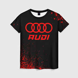 Футболка женская Audi - red gradient, цвет: 3D-принт