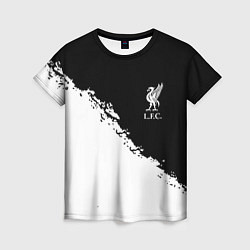 Футболка женская Liverpool fc белые краски, цвет: 3D-принт