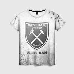 Футболка женская West Ham - white gradient, цвет: 3D-принт