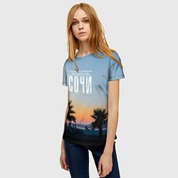 Футболка женская Курортный Сочи, цвет: 3D-принт — фото 2