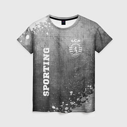 Футболка женская Sporting - grey gradient вертикально, цвет: 3D-принт