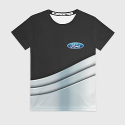Женская футболка FORD metal texture