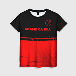 Футболка женская Akame ga Kill - red gradient посередине, цвет: 3D-принт