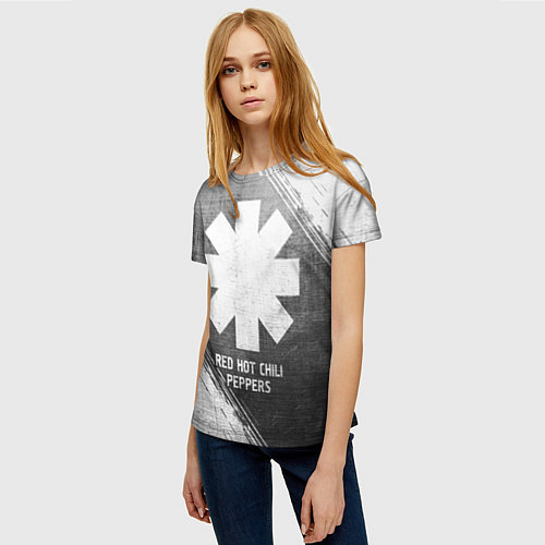 Женская футболка Red Hot Chili Peppers - grey gradient / 3D-принт – фото 3