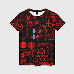 Футболка женская Twenty one pilots pattern rock steel, цвет: 3D-принт