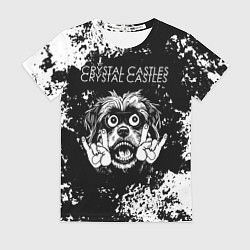 Футболка женская Crystal Castles рок пес, цвет: 3D-принт