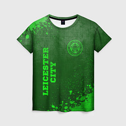 Футболка женская Leicester City - green gradient вертикально, цвет: 3D-принт