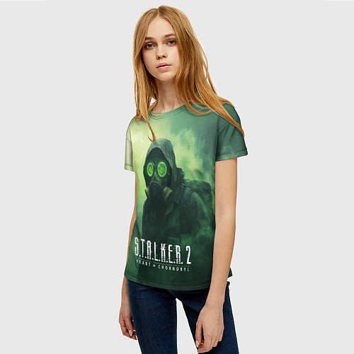 Женская футболка Stalker 2 сердце Чернобыля / 3D-принт – фото 3