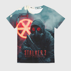 Футболка женская Stalker 2 зараженная зона, цвет: 3D-принт