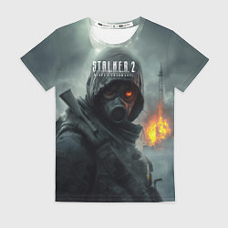 Футболка женская Stalker 2 взрыв вышки, цвет: 3D-принт