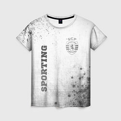 Футболка женская Sporting - white gradient вертикально, цвет: 3D-принт