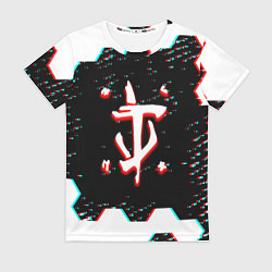 Футболка женская Doom hexagon glitch color, цвет: 3D-принт