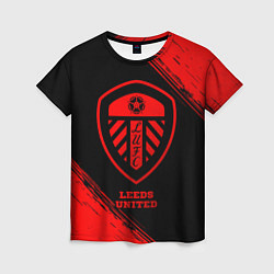 Футболка женская Leeds United - red gradient, цвет: 3D-принт