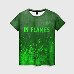 Футболка женская In Flames - green gradient посередине, цвет: 3D-принт