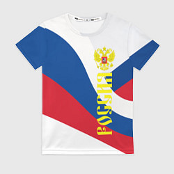 Женская футболка Флаг России, паттерн