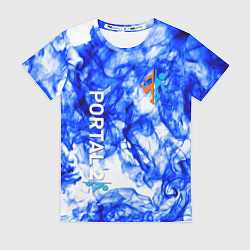 Футболка женская Portal 2 flame blue, цвет: 3D-принт