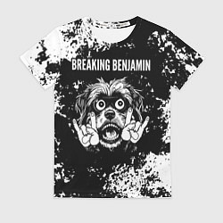 Футболка женская Breaking Benjamin рок пес, цвет: 3D-принт