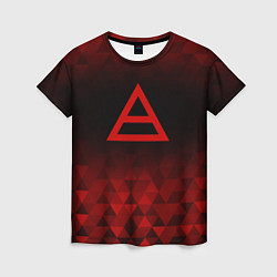 Футболка женская Thirty Seconds to Mars red poly, цвет: 3D-принт