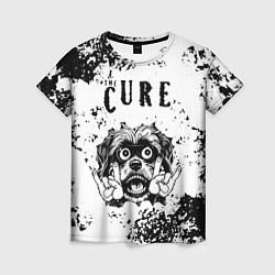 Футболка женская The Cure - рок пес, цвет: 3D-принт