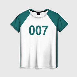 Футболка женская Игра в кальмара 007, цвет: 3D-принт