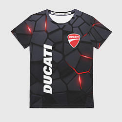 Женская футболка Ducati - плиты с эффектом свечения
