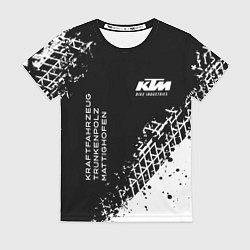 Женская футболка KTM - следы от шин