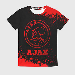 Футболка женская Ajax - red gradient, цвет: 3D-принт