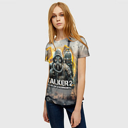 Футболка женская S t a l k e r Heart of Chornobyl, цвет: 3D-принт — фото 2