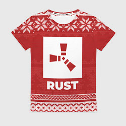 Футболка женская Новогодний Rust, цвет: 3D-принт