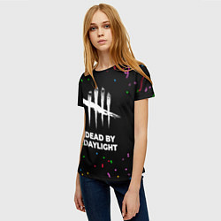 Футболка женская Dead by Daylight конфети, цвет: 3D-принт — фото 2