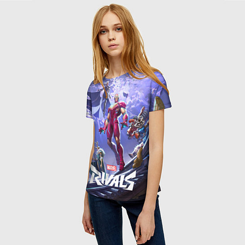 Женская футболка Герои Marvel rivals / 3D-принт – фото 3