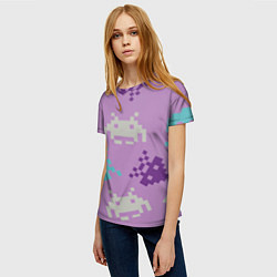 Футболка женская Пиксели, цвет: 3D-принт — фото 2