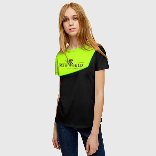 Женская футболка New world geomerty / 3D-принт – фото 3