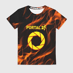 Футболка женская Portal flame steel, цвет: 3D-принт